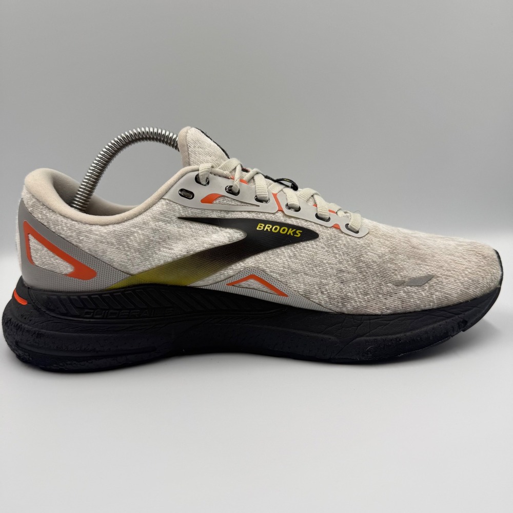 Brooks Adrenaline GTS 23 Grey‎ Orange Men's Size 9 Running Shoes 1103911D017 - Picture 5 of 10
